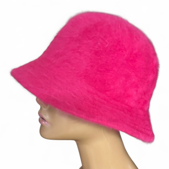 Vintage DNY Fuzzy Hot Pink Bucket Hat - Picture 3 of 6